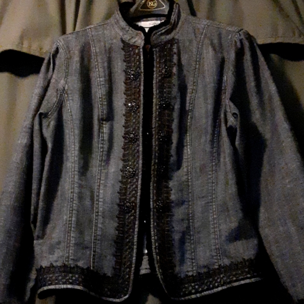 Embellished denim jacket